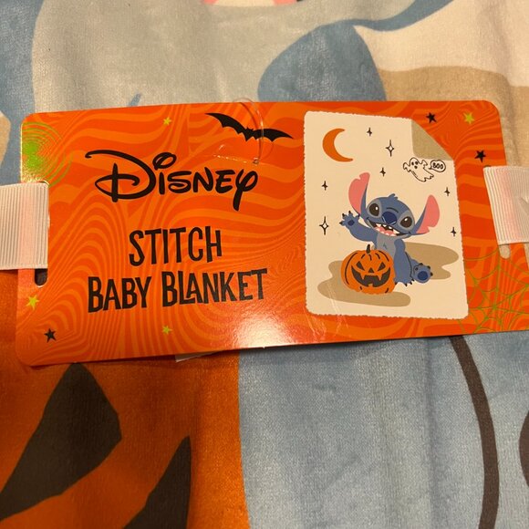 Cute Halloween blanket Disney Lilo and Stitch Stitch Halloween Baby Blanket NWT - Picture 3 of 6